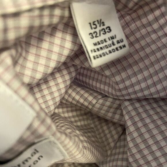 MENS CALVIN KLEIN White Purple Plaid Button Shirt - Picture 6 of 9